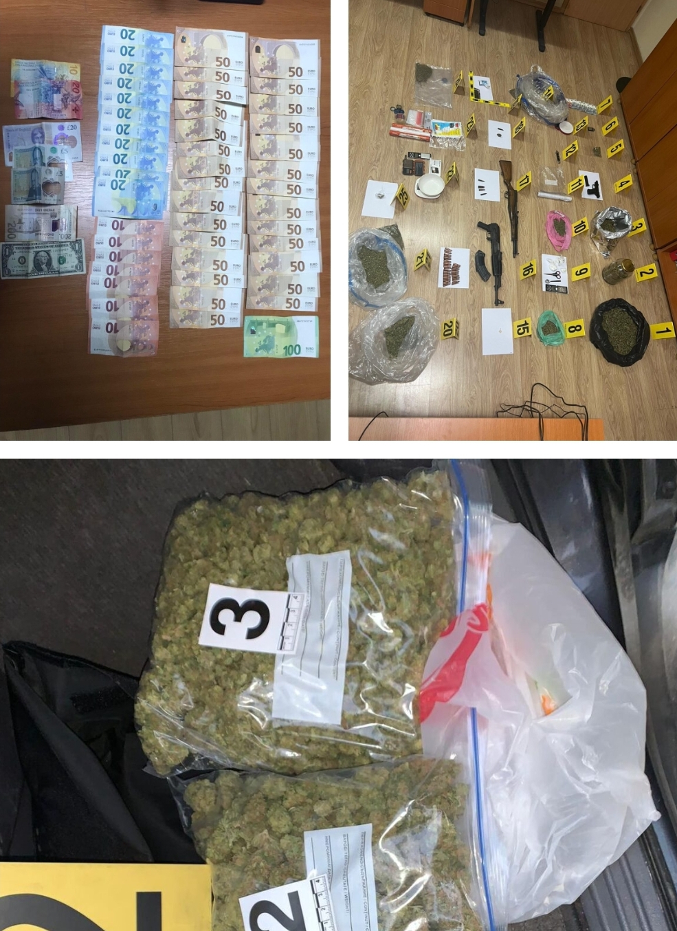 Ky është grupi që u arrestua gjatë aksionit ‘Bardhoshi 2’, u kapën me drogë, armë e para false (Foto)