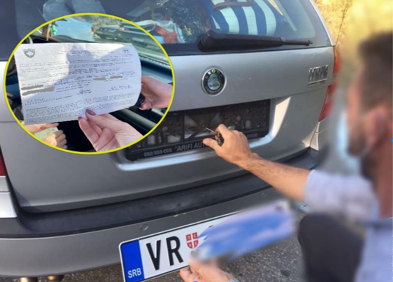 Mbi një mijë qortime për serbët me targa ilegale janë lëshuar deri më sot