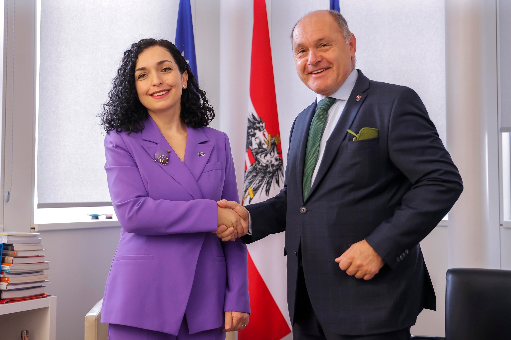 Osmani takohet me kryetarin e Parlamentit të Austrisë, diskutojnë për thellim bashkëpunimi