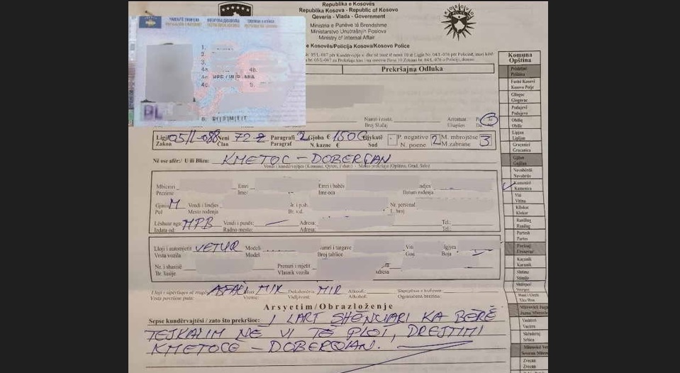 Gjilan, i merret patenta kundërvajtësit që tejkaloi në vijë të plotë