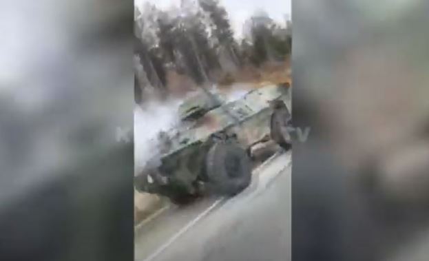 Digjet një autoblindë e FSK-së