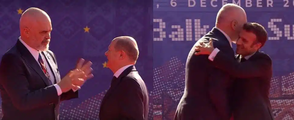 Franca e Gjermania arrijnë në Tiranë: Macron s’e përmend Kosovën, Scholz nuk deklarohet për media
