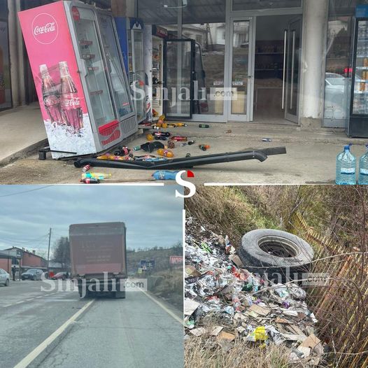 Kamionit i del goma nga vendi përderisa ishte në lëvizje, i shkakton dëme të mëdha një biznesi (Foto)