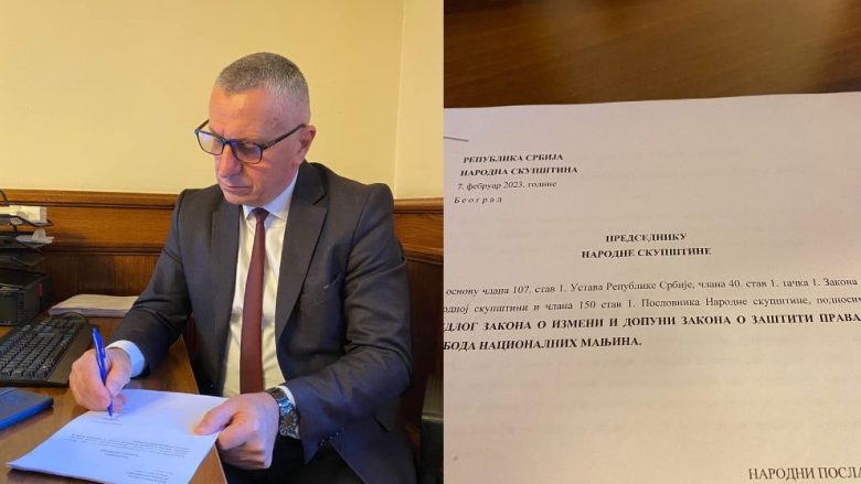 Kamberi dorëzon në Kuvendin e Serbisë propozimin për përdorimin e lirë të flamurit shqiptar