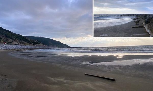 Tjetër fenomen i çuditshëm në Hataya pas tërmetit, uji i detit tërhiqet 20 metra