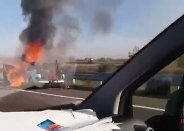 Djegia e BMW-së në autostradë/ Policia jep detaje për rastin (Video)