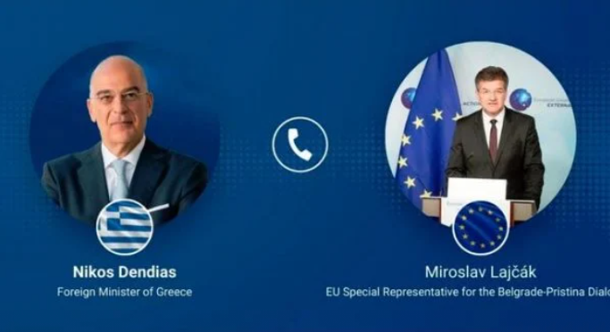 Kryediplomati grek pas vizitës në Kosovë flet me Lajçakun