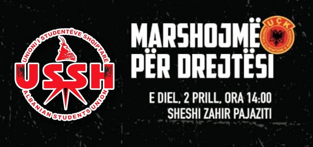 Unioni i Studentëve Shqiptarë mbështet marshin për krerët e UÇK-së në Hagë
