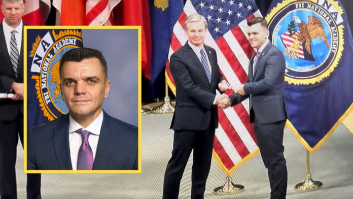 Pjesëtari i Policisë së Kosovës diplomon në Akademinë Kombëtare të FBI-së