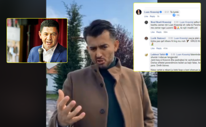 Luan Krasniqi nuk beson në virus, i thotë Labit “të lumtë”