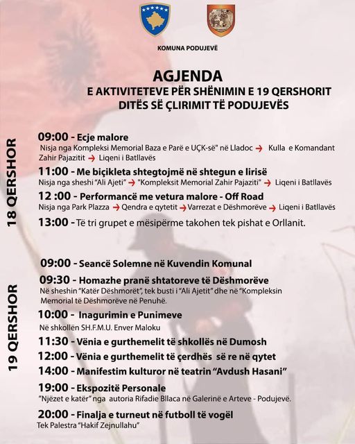 Dita e Çlirimit e Komunës së Podujevës shënohet me shumë aktivitete