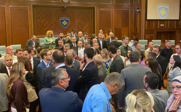 Deputetja e PDK-së publikon një foto nga përleshja në Kuvend: Moj Kosovë, mos thuj marova