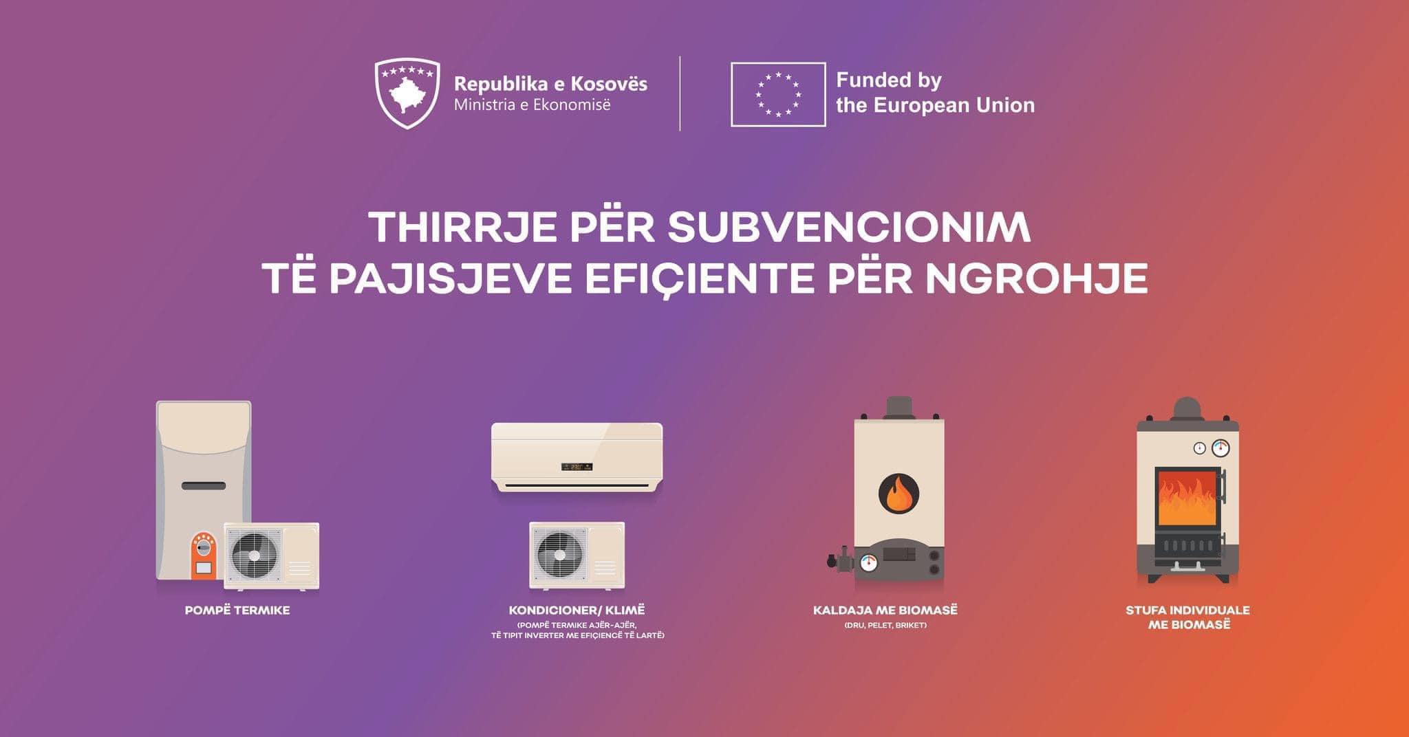 Kush përfiton nga thirrja për subvencionim të pajisjeve efiçente për ngrohje?