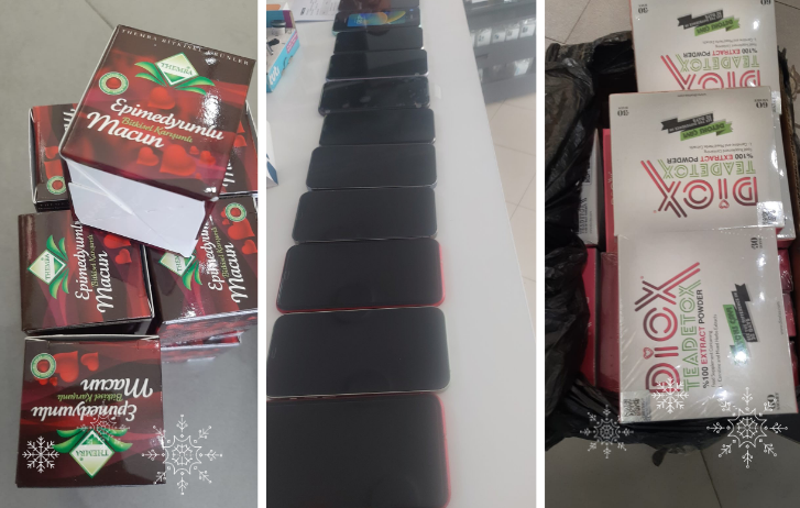 Aksion i Doganës, konfiskohen telefona, parfumë, çaj e stimulues seksual