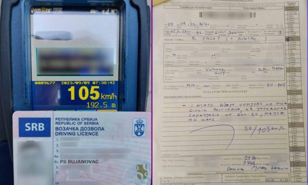 105 km/h në zonën 50, e pëson keq nga Policia një shofer në Gjilan