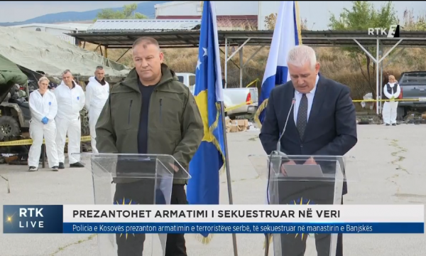 Sveçla: Janë gjetur armë edhe brenda objekteve të Manastirit të Banjskës