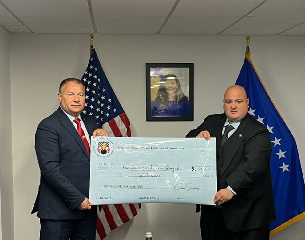 Dhurohen 60 mijë dollarë për familjen e policit, Afrim Bunjaku