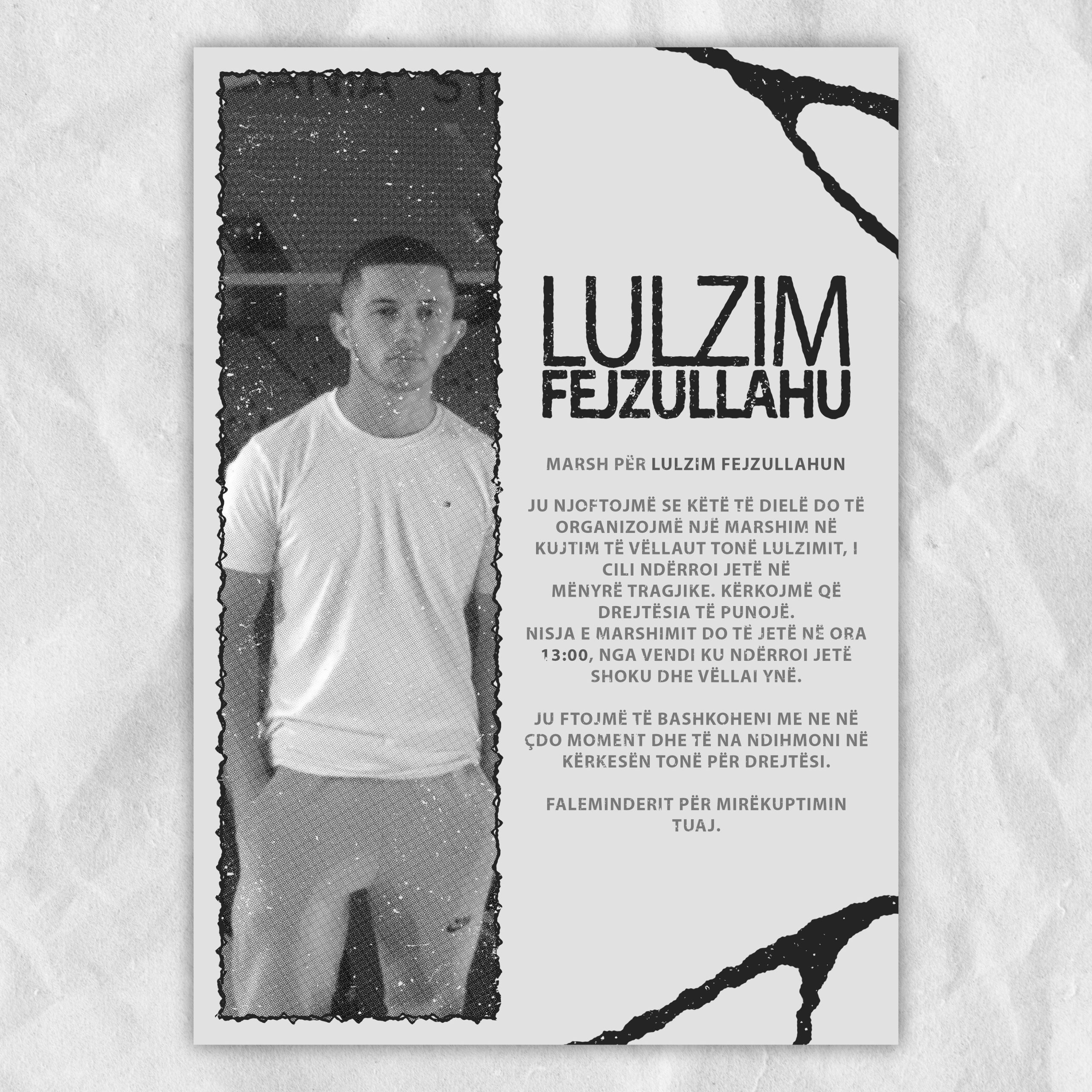 Sot mbahet marsh për Lulzim Fejzullahun në Podujevë