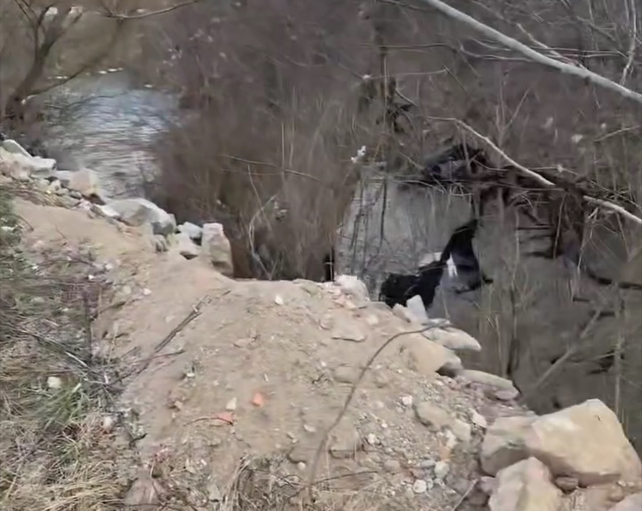 “Oh kuku baba bre…”/ Publikohen pamjet nga vendi ku dyshohet se ra aksidentalisht i moshuari që humbi jetën në lumin Morava