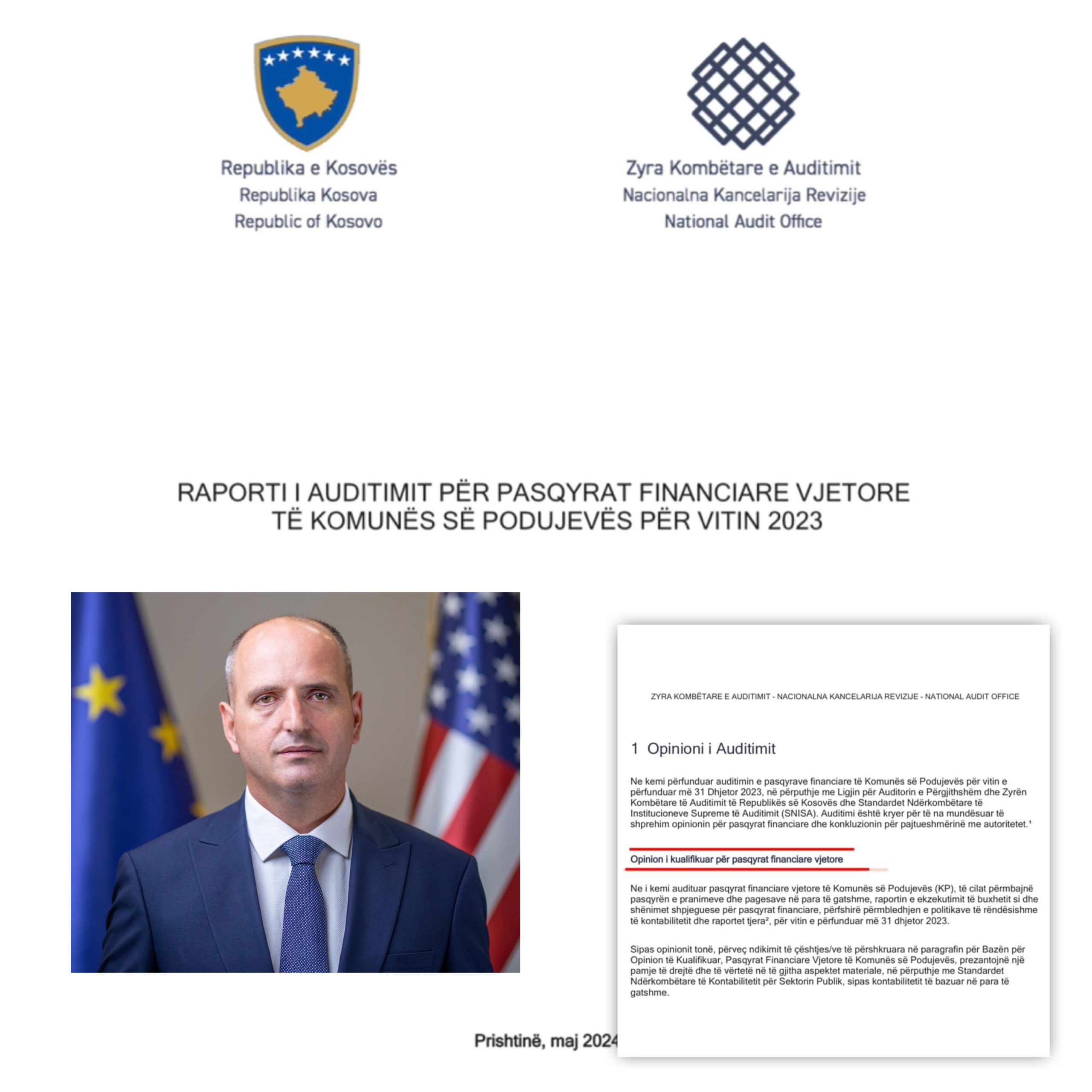 Hyseni: Komuna e Podujevës vlerësohet dobët nga Auditori: Parregullësi e keqpërdorime të mëdha