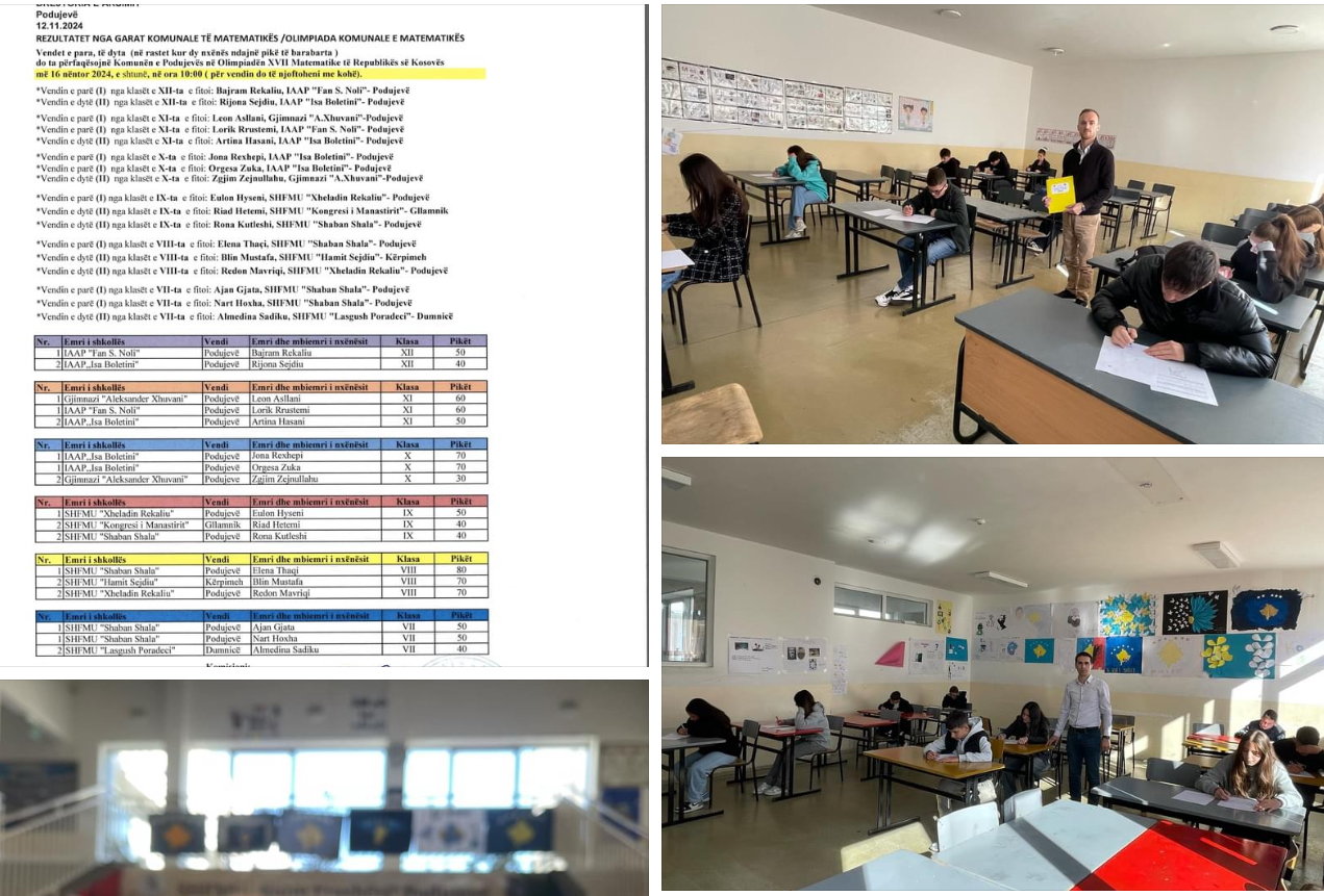 Podujevë: Mbahet gara e nxënësve në lëndën e Matematikës