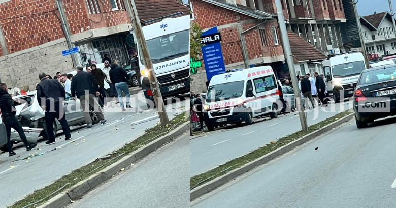 Aksident trafiku, dy ambulanca në vendin e ngjarjes – PAMJE