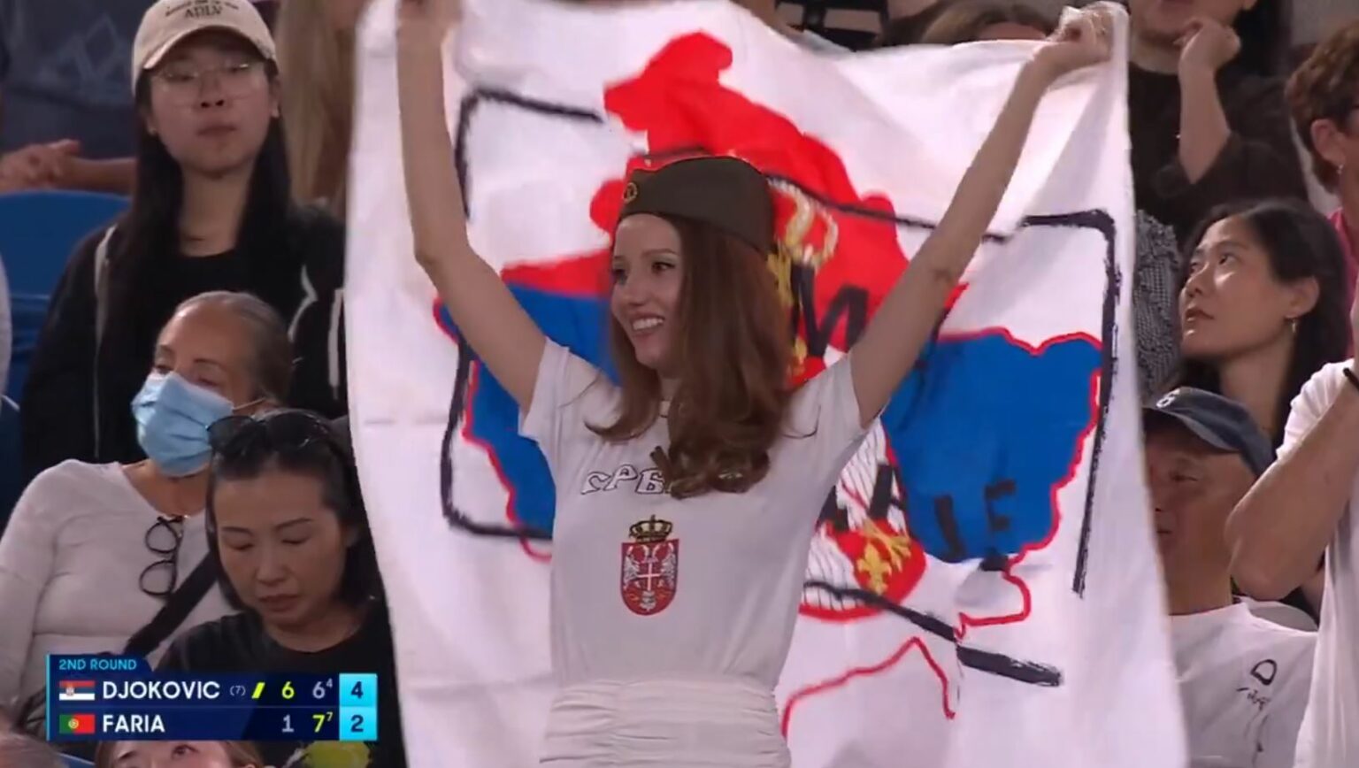 SKANDAL! Në Australian Open shfaqet flamuri serb me hartën e Kosovës