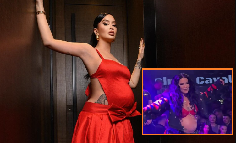 Nuk përmbahet Dafina, në ditët e fundit të shtatzënisë e ‘djegë’ vallëzimin në koncert