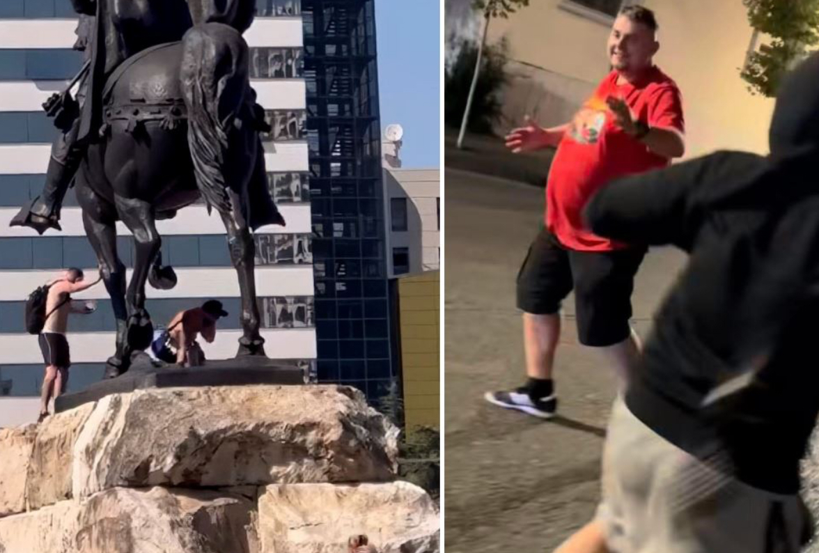 Bën gjeste turpëruese pranë statujës së Gjergj Kastriotit, tifozët polakë e pësojnë keq në Tiranë