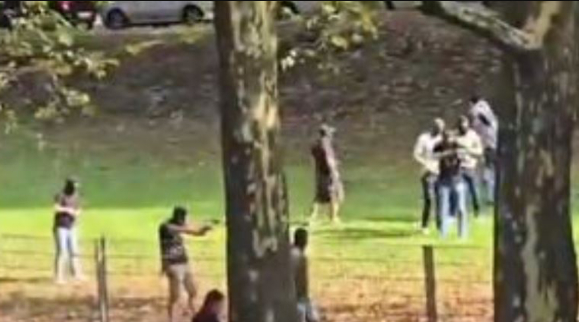 Momenti kur policia gjermane e rrethon të riun kosovar, më pas e qëllon pasi i kërcënoi me thikë