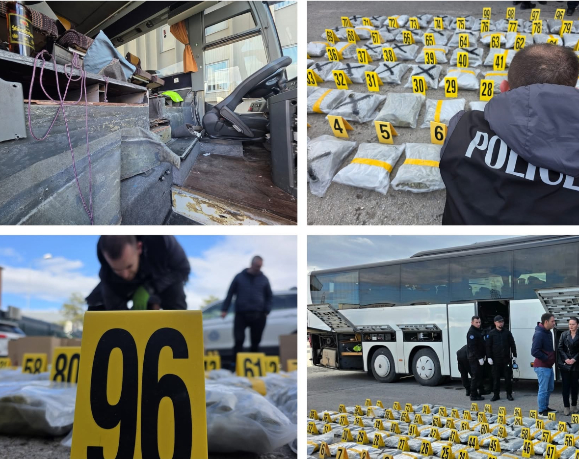 120 kg drogë në autobus: Arrestohet shoferi, njofton Prokuroria Speciale