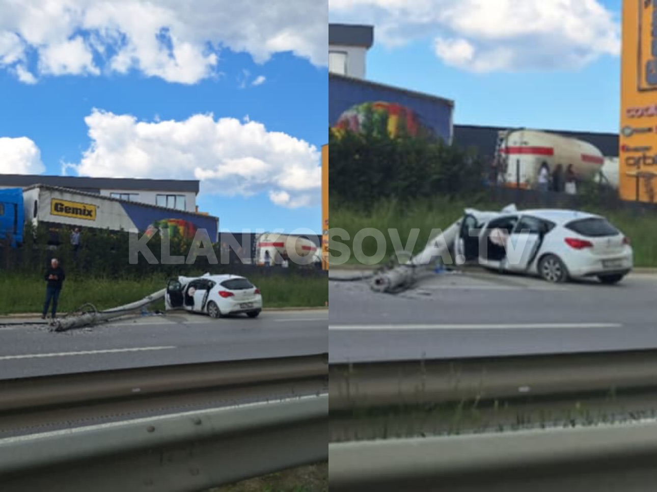 Shtylla bie mbi veturë në rrugën Prishtinë-Pejë